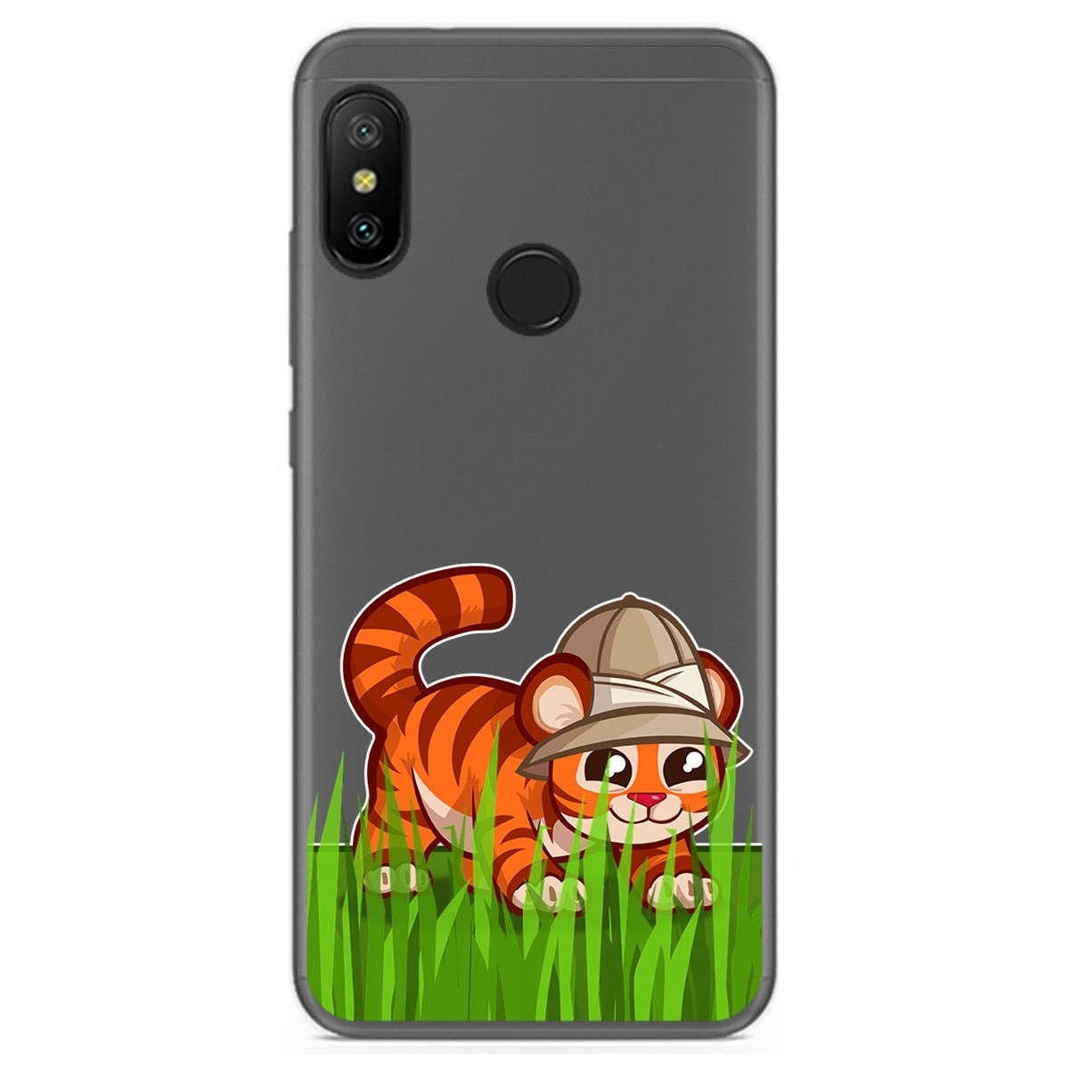 Tumundosmartphone Funda Gel Transparente para Xiaomi Redmi 6 Pro / Mi A2 Lite diseño Tigre Dibujos