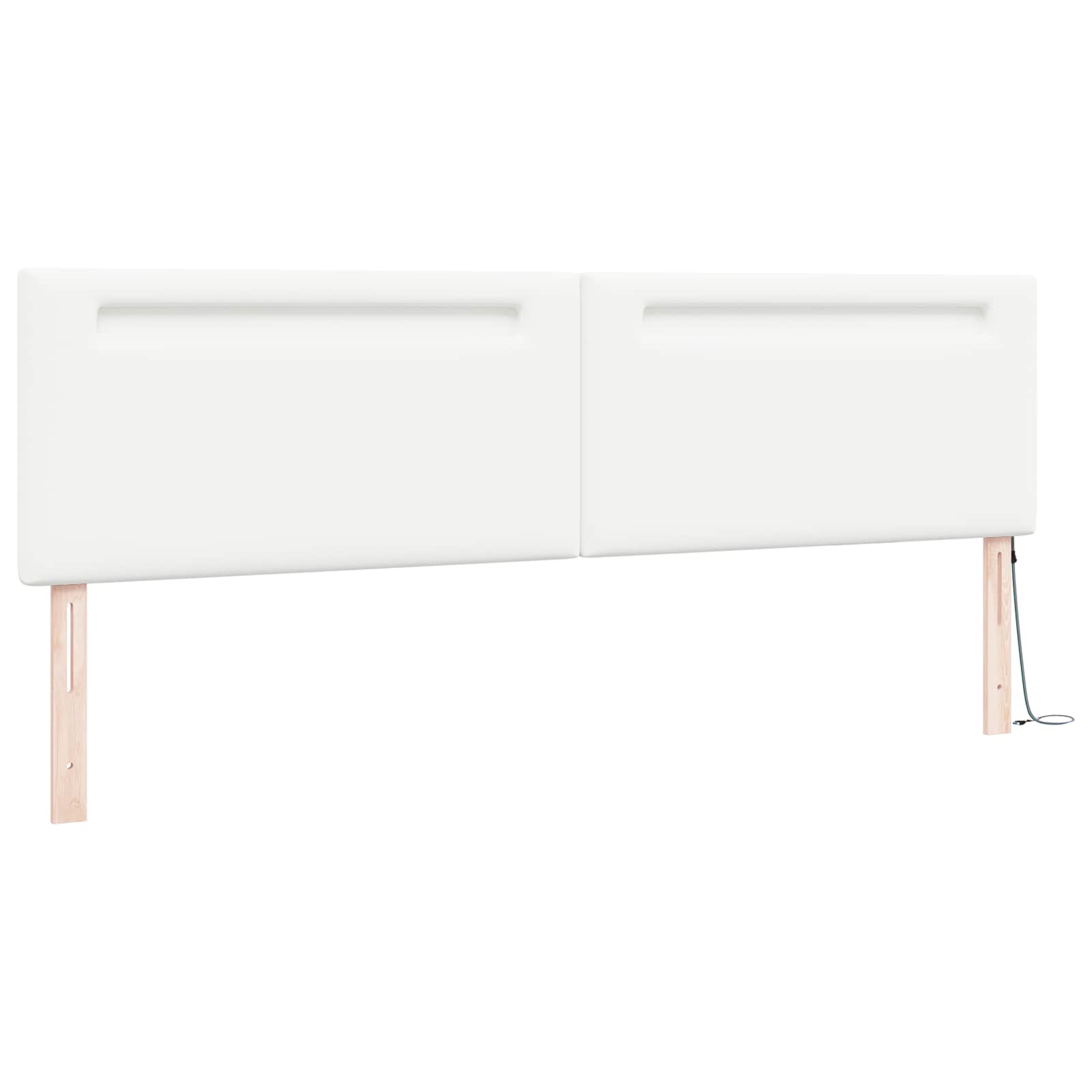 vidaXL Cabecero LED 200 cm Cuero sintético