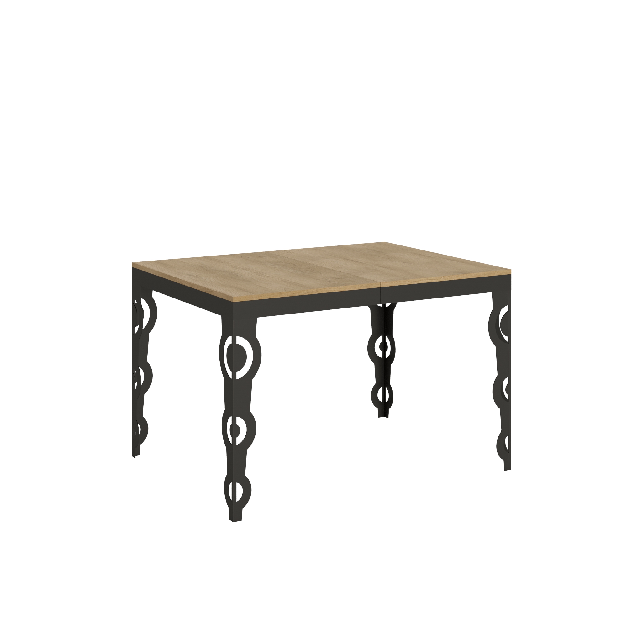 Mesa extensible 90x120/380 cm Karamay Evolution Roble Nature Estructura Antracita - Itamoby