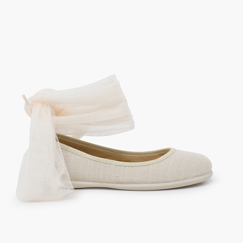 Pisamonas Bailarinas lino pulsera y lazo tul