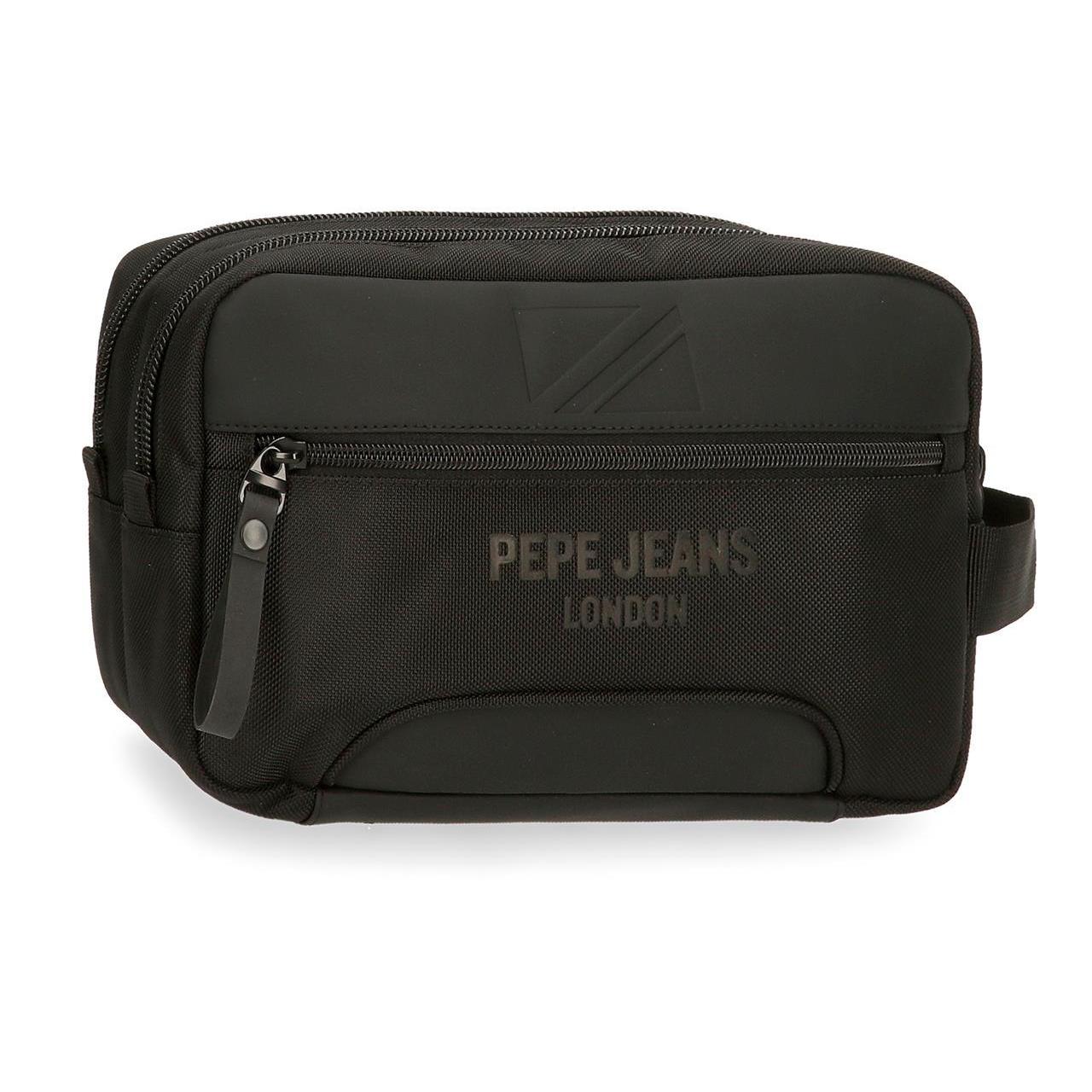 Bolsa de Aseo Pepe Jeans Bromley 26x16x12 cm con Compartimentos y Bolsillos para Accesorios