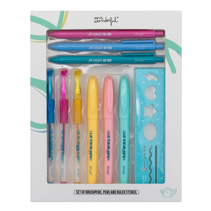 MR SET ROTULADORES BOLIS Y PLANTILLAS PARA DISEÑAR DE MARAVILL BTS ESCRITURA 24 19x24x2 Cms.