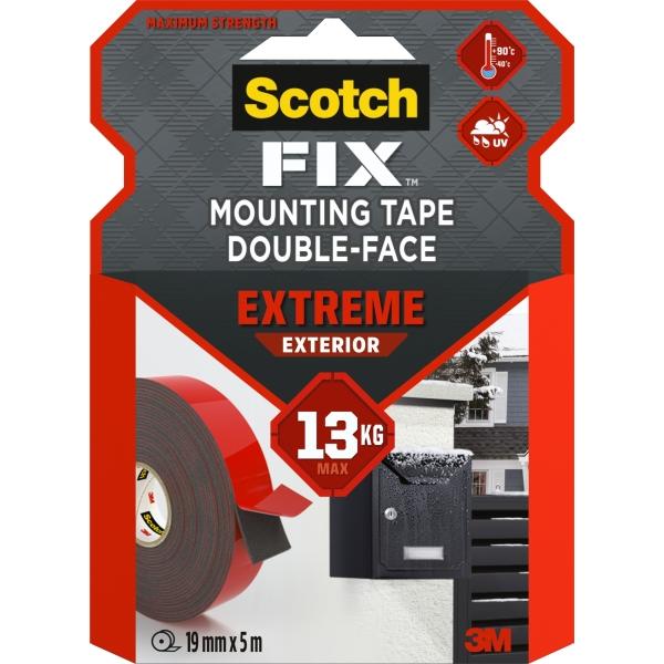 Scotch-fix cinta de montaje para exterior extremo de doble cara - 19mm x 5m - color blanco