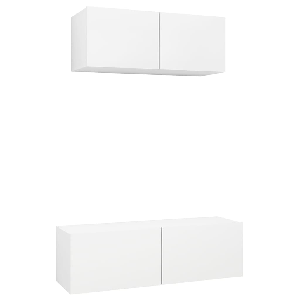 vidaXL Set de muebles para TV 2 piezas madera contrachapada 80/100x30x30 cm, Mueble de Salon, Mueble TV, Mueble TV salon, Mesa de TV, Mueble tele