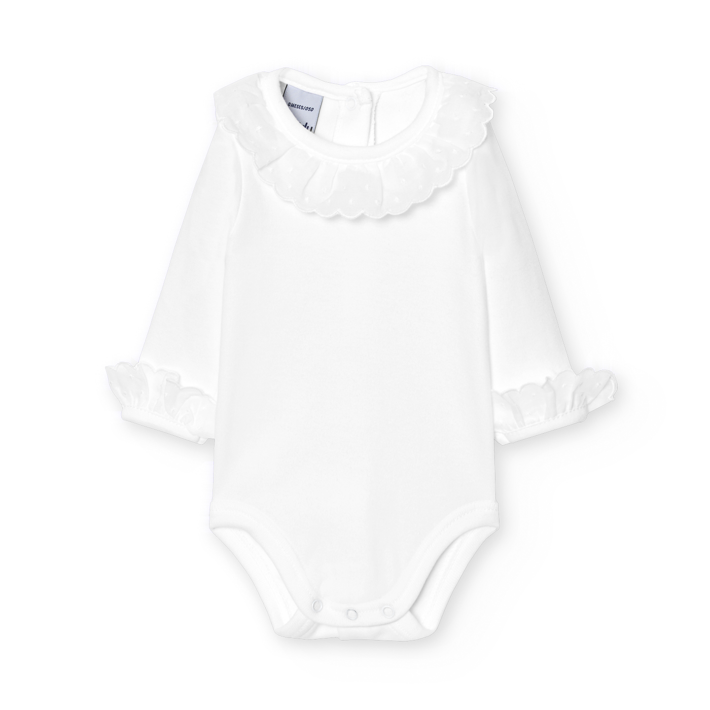 Basicos Babidu pack de 2 bodys cuello puntilla manga larga