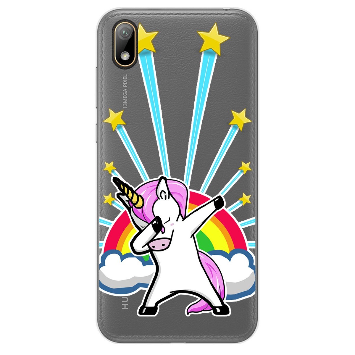 Tumundosmartphone Funda Gel Transparente para Huawei Y5 2019 diseño Unicornio Dibujos