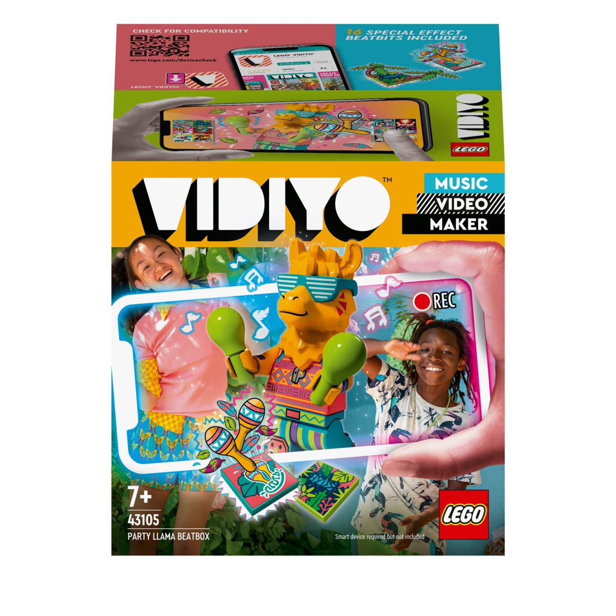 Kit de construcción de juguete LEGO VIDIYO 43105 Party Llama BeatBox; anima a tu peque a dirigir y protagonizar sus propios vídeos musicales (82 piezas)