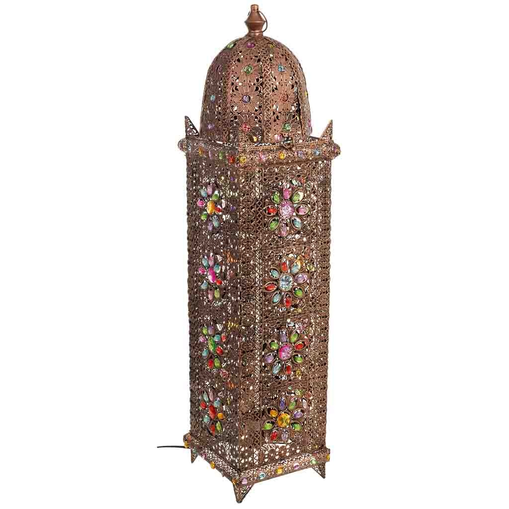 Wonderlust Deco - Lámpara de metal y cristal acrilico de colores 22x22x90 Multicolor 22x22x90h cm