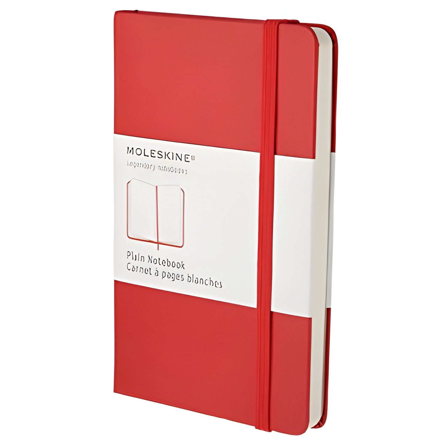 Cauderno notebook bolsillo liso tapa dura rojo moleskine