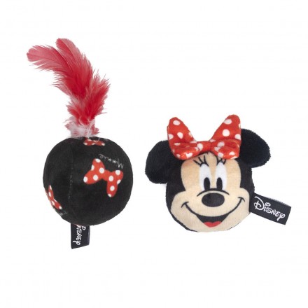 Juguete Doble para Gato Minnie Mouse con Pluma y Papel Crunch Cerdá