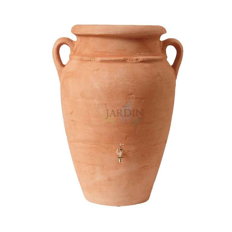 GRAF Deposito de agua 600 Litros | Anfora Jardin 600 L con Grifo | Deposito Agua de Lluvia 92x142 cm | Depositos de Agua Decorativos