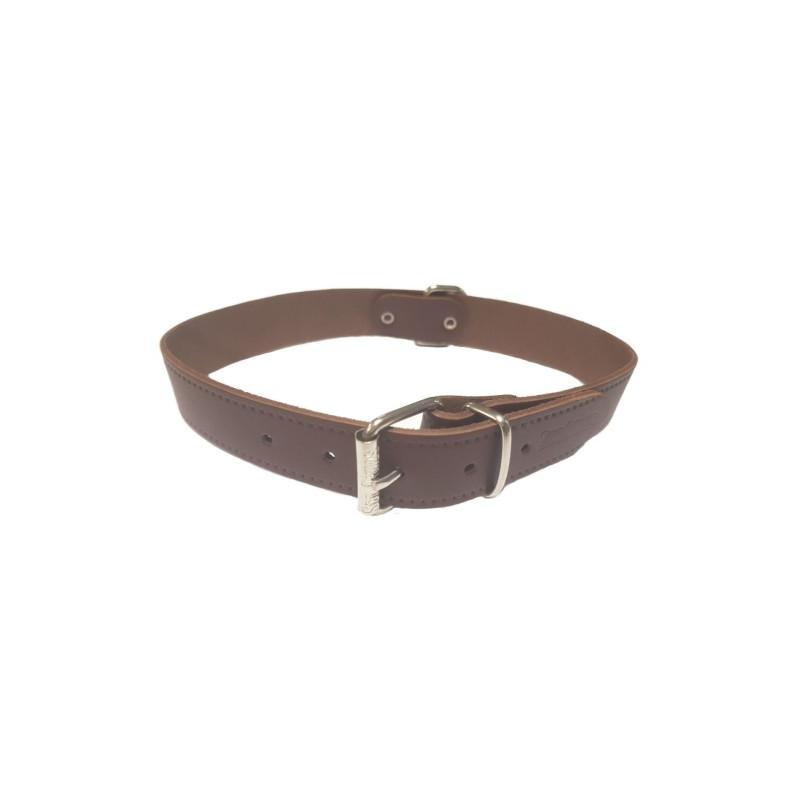 Collar Cuero Liso 25X550 S.D.Marron