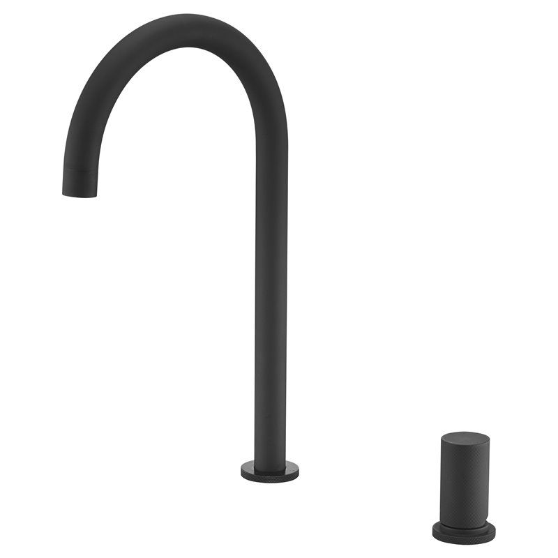 Imex Manacor GCM001/NG grifo de cocina monomando alto curvo negro mate