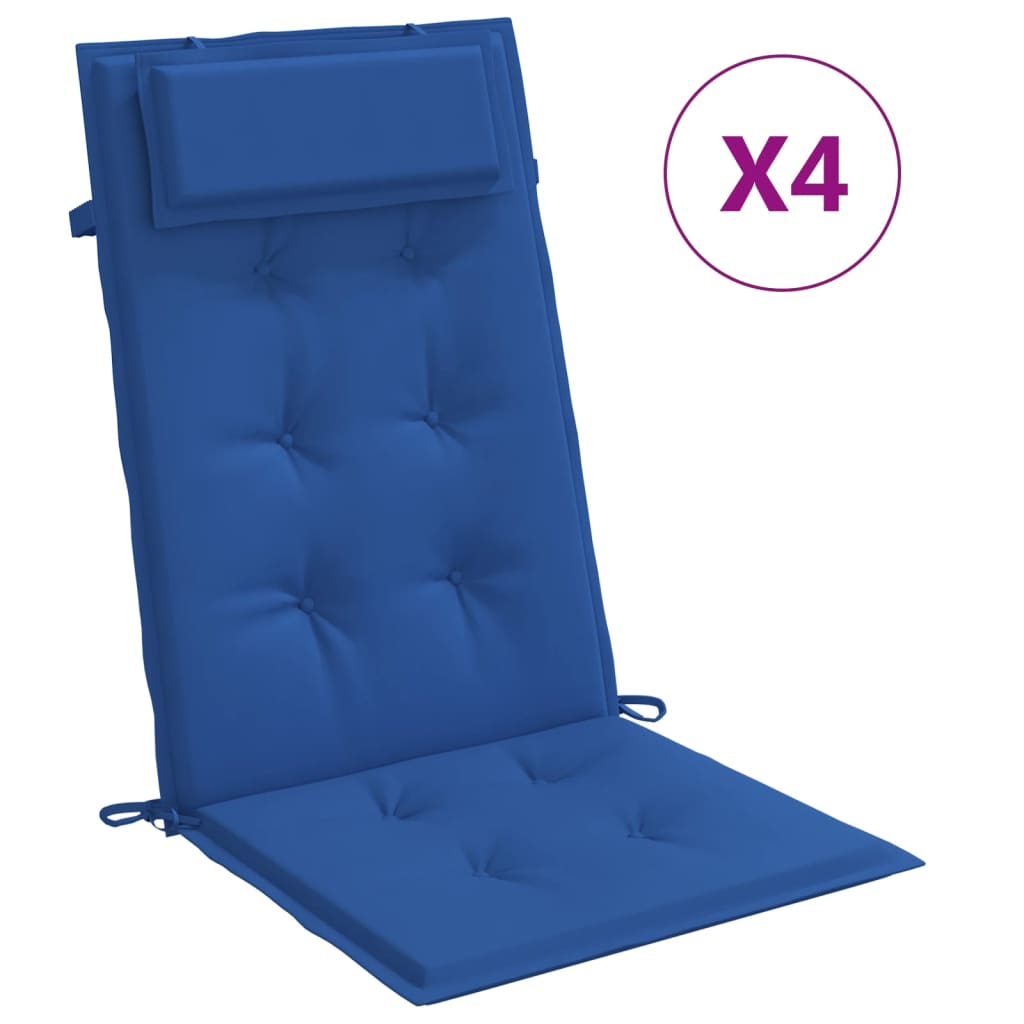 Vidaxl Cojines de Silla Respaldo Alto 4 Uds Tela Color Antracita