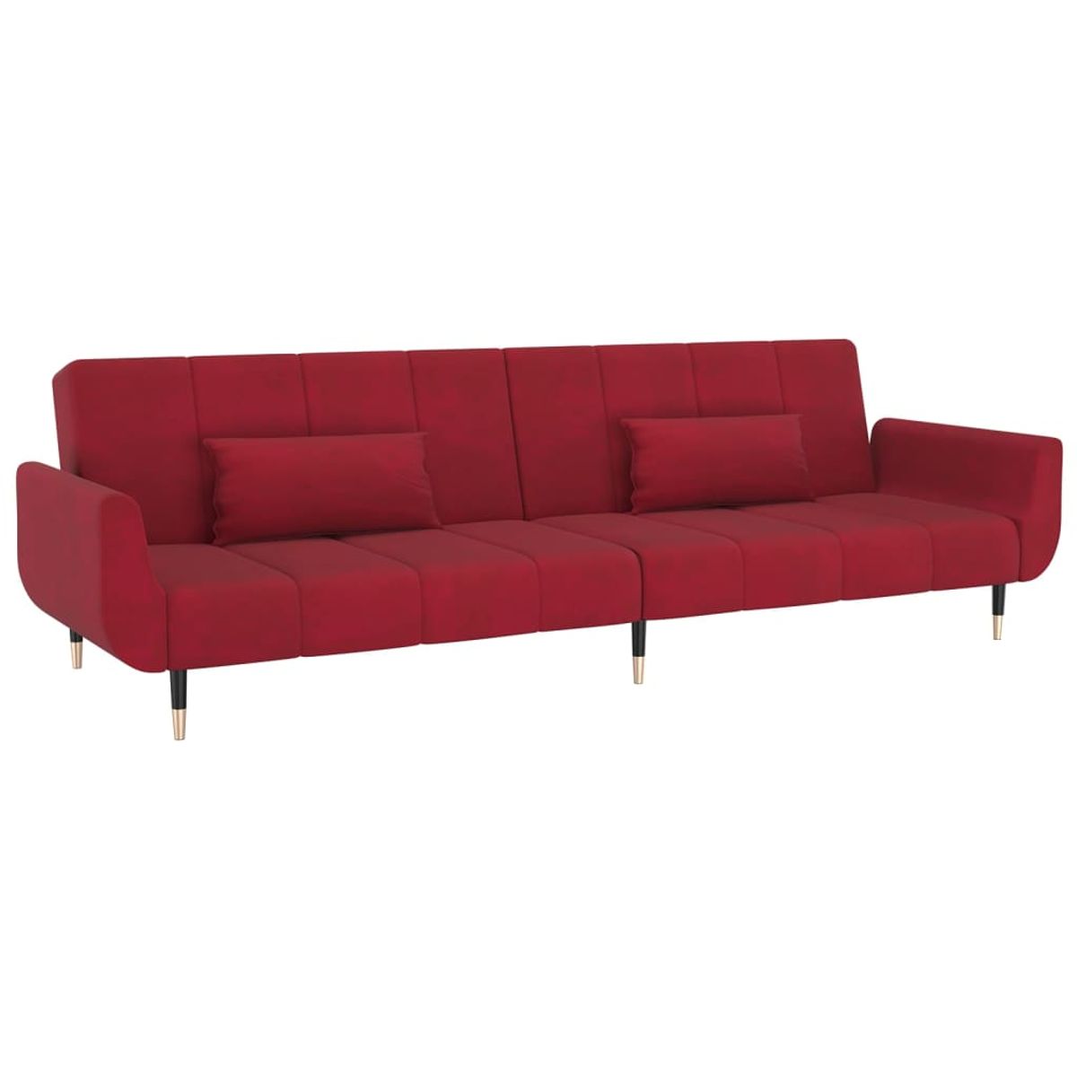 Sofá cama Hirina 2 plazas respaldo ajustable con almohadas 69x220x84,5 cm