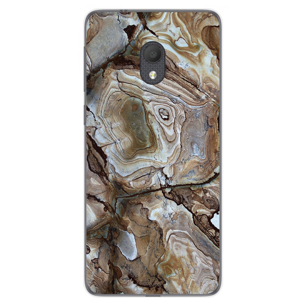 Tumundosmartphone Funda Gel Tpu para Alcatel 1C 2019 diseño Mármol 14 Dibujos