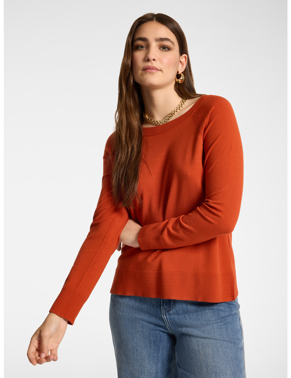Elena Mirò - Jersey de cuello redondo en viscosa