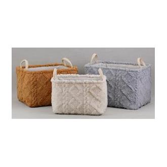 CESTA SET 3 POLIESTER 42X32X27 BEIGE DC199157 - EL MEJOR COMPLEMENTO PARA TU HOGAR FIJALO