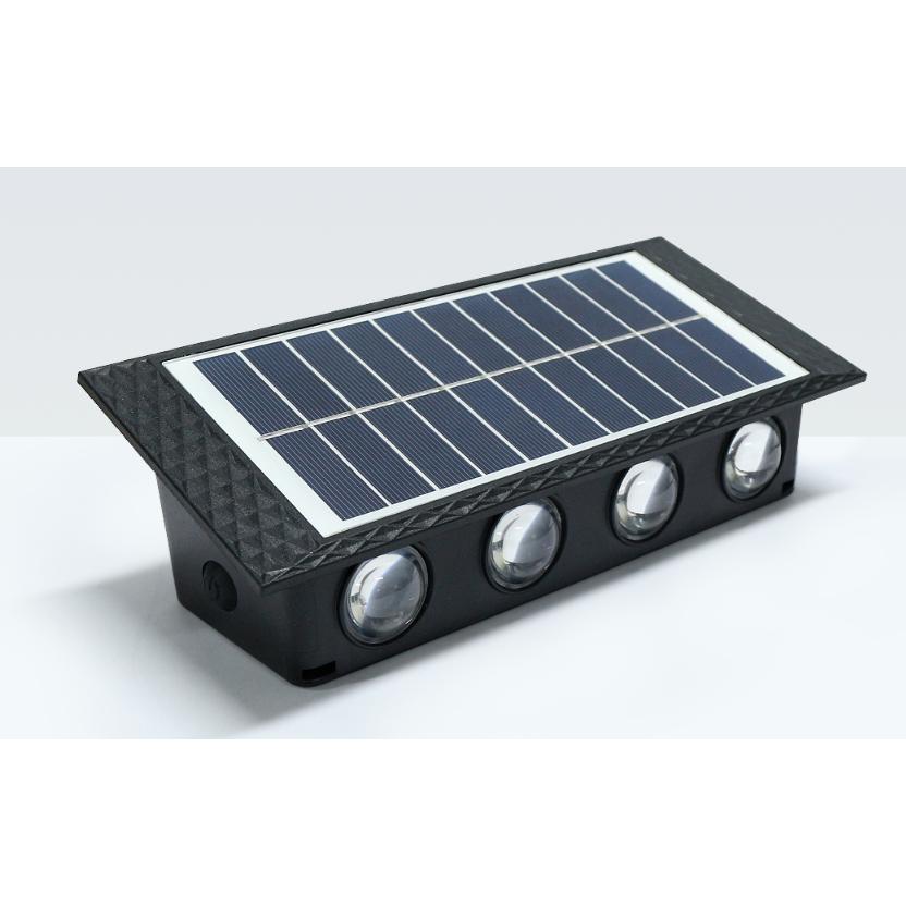 Lalumia Lámpara solar de pared, 4-10 cabezas, 3000K o RGB, control luz+interruptor, 5.5V, ideal para jardín