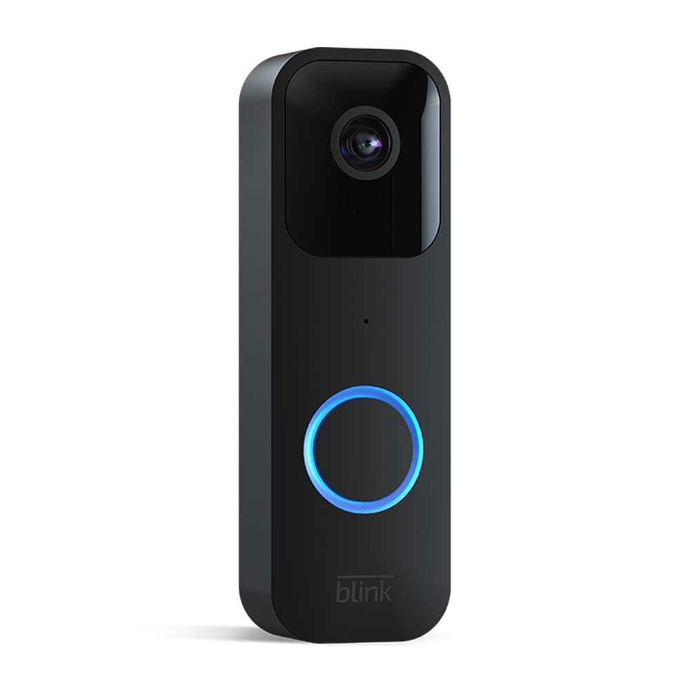 Blink Video Doorbell,  Audio bidireccional, vídeo HD, con notificaciones de movimiento y timbre, fácil de configurar, con Alexa integrada, cableado o sin cablear, negro, blanco
