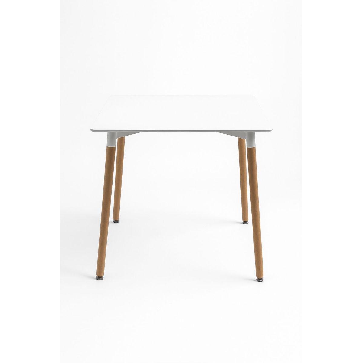Regalos Miguel - Estilo Nórdico - Mesa Tower Cuadrada 80 cm - Blanco