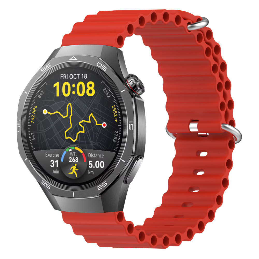 Correa de silicona Ocean para Huawei Watch GT 5 - 46mm / GT 5 - 46mm / GT 4 - 46mm / Amazfit GTR 4 / Bip 5 / Garmin Vivoactive 4, Ancho 22mm