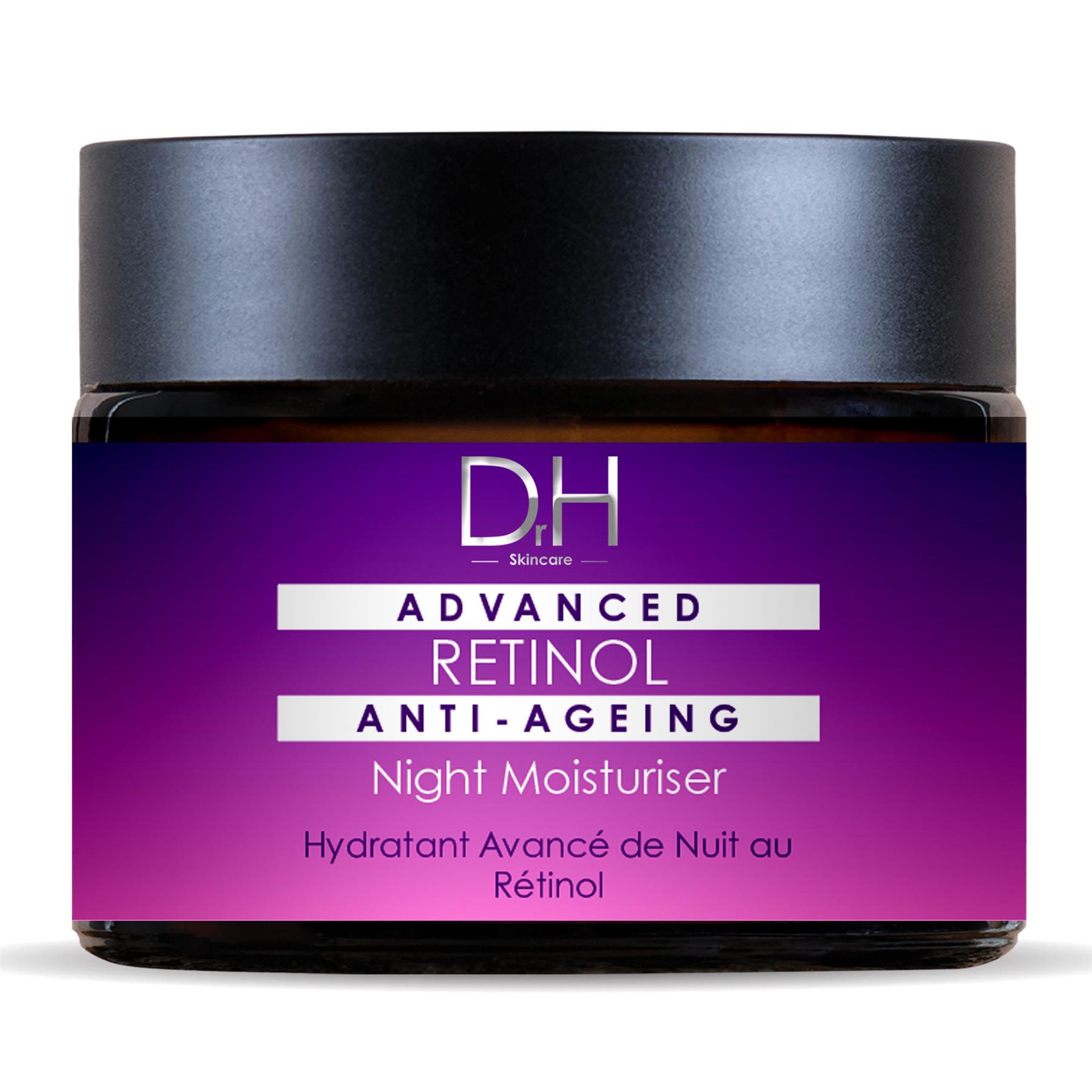 Dr H Crema Hidratante de Noche Antiedad con Retinol Avanzado 60 ml para Mujer