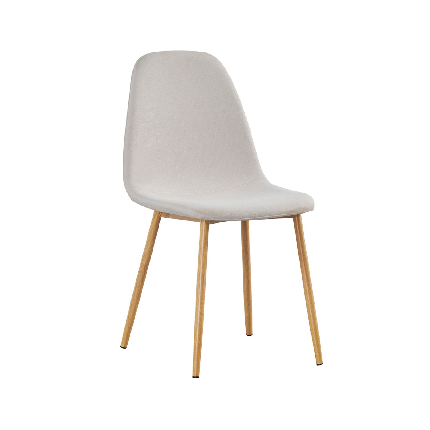 Set de 4 sillas de comedor tapizadas deana  beige para hogar moderno mueble de almacenaje  - Homekit
