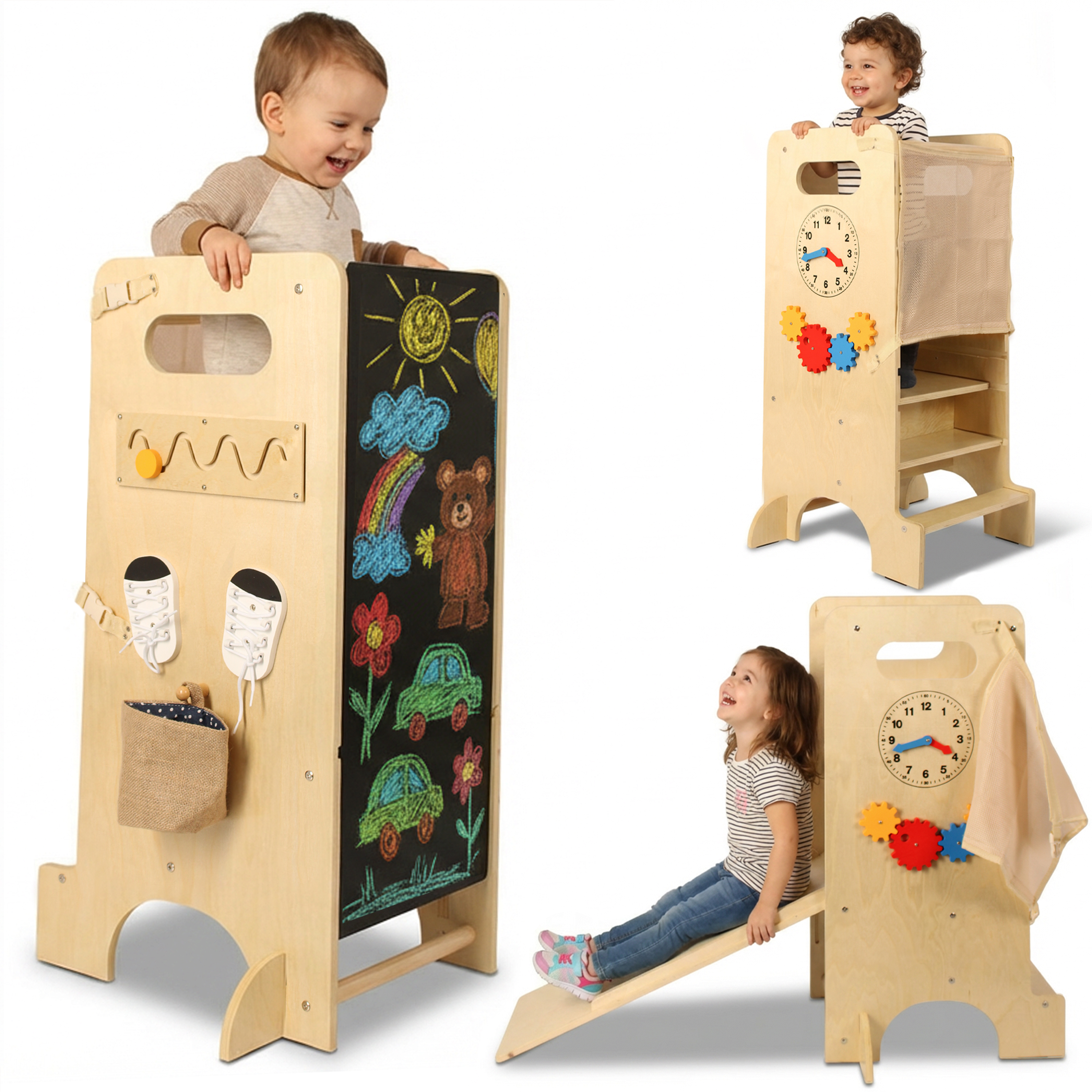 Torre de Aprendizaje Montessori 5 en 1 de Hogar Gourmet