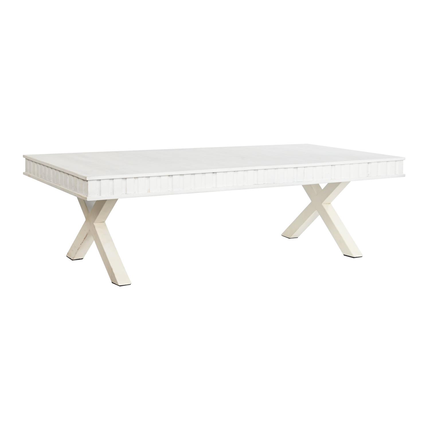 Mesa Centro Mango Metal 140X70X42 Blanco - Fijalo - El mejor complemento para tu hogar.