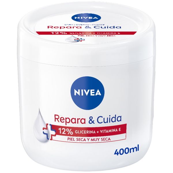 NIVEA Repara y Cuida 2% Glicerina y Vitamina E  400 ml Crema Corporal