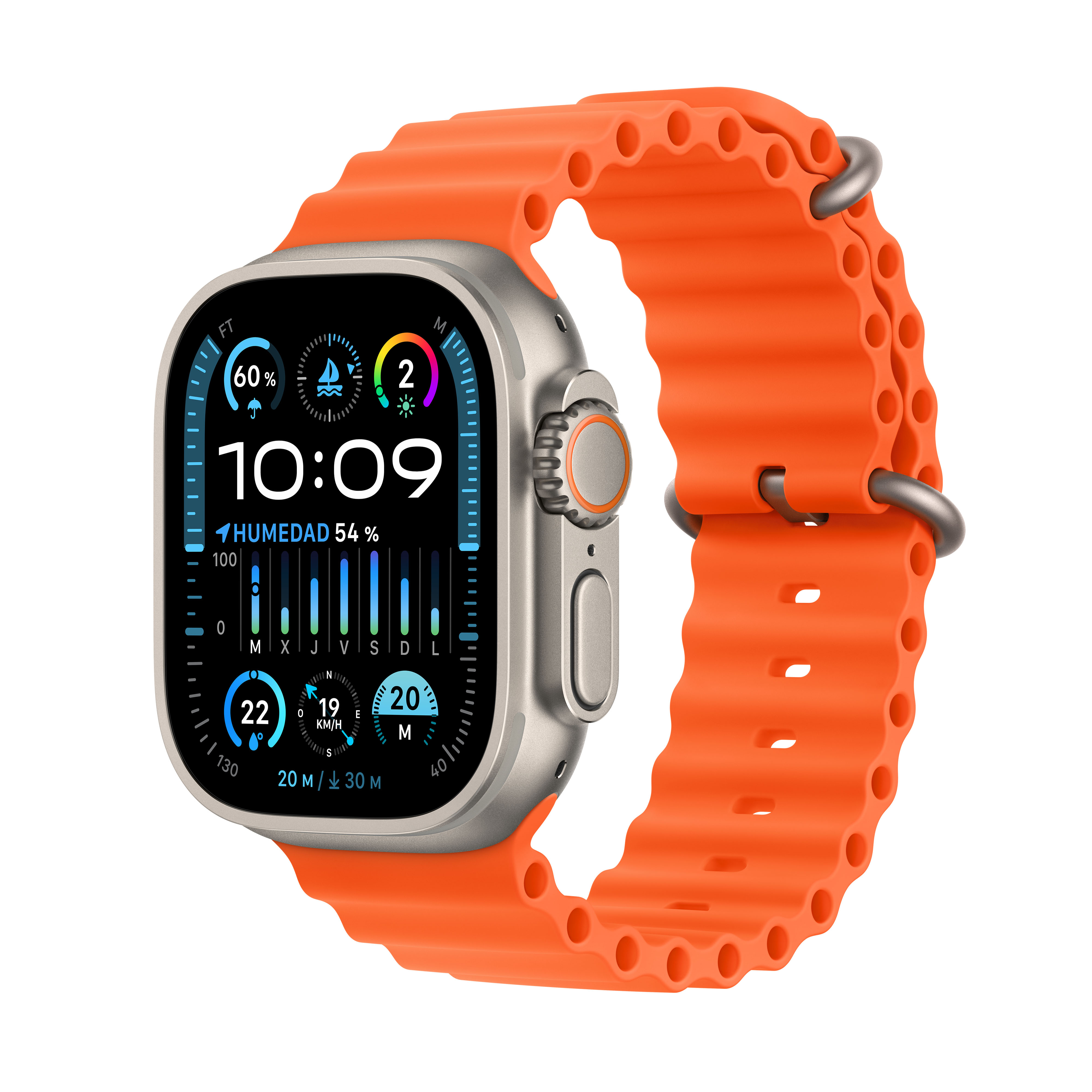 Apple - Apple Watch Ultra 2 Ocean (2023), GPS + Cellular, 49 mm, Caja de titanio.