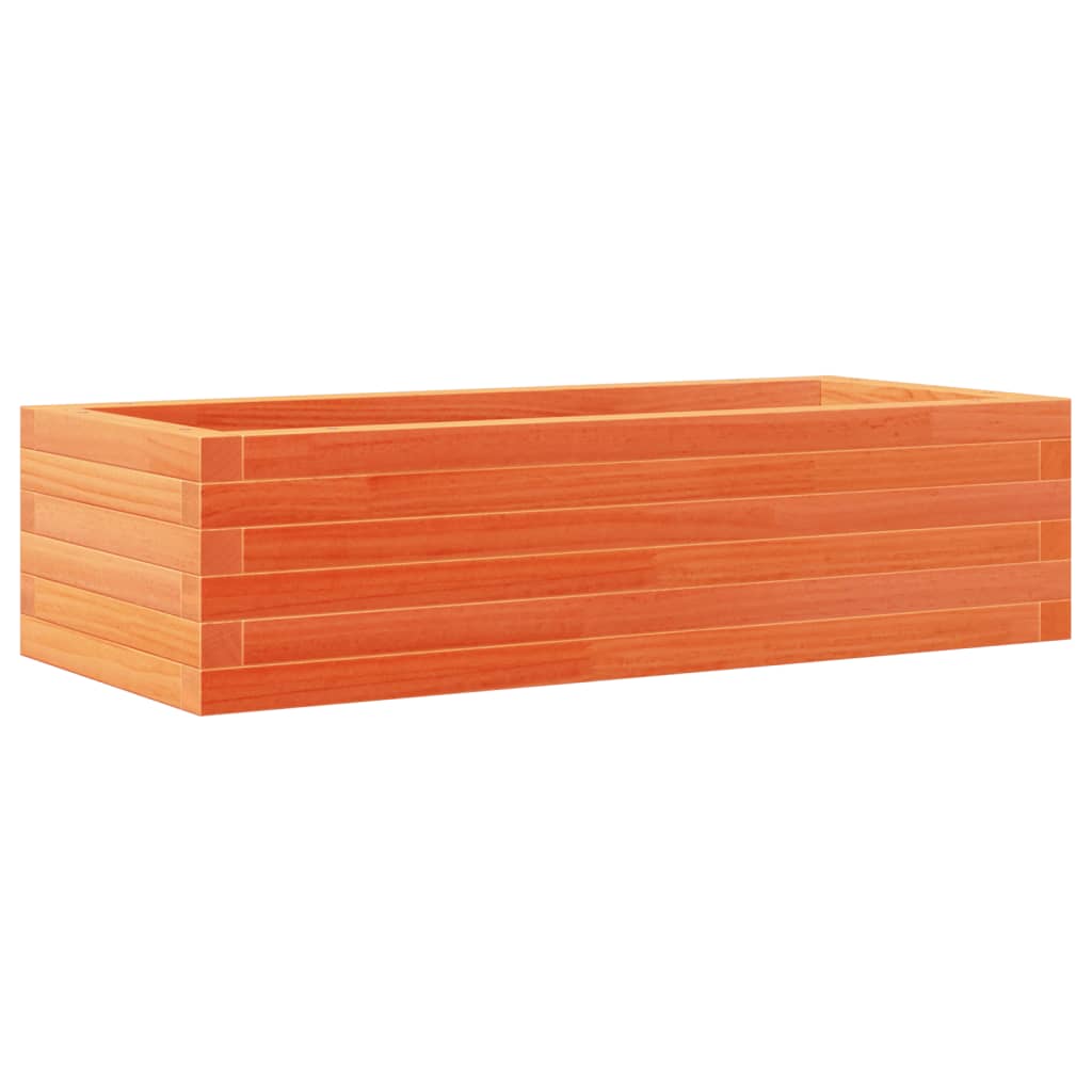vidaXL Jardinera de madera maciza pino cera 90x40x23 cm Color Pino natural,  Blanco,  Marrón cera y mas