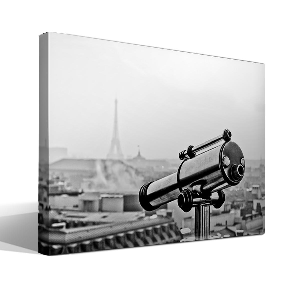 Cuadro Canvas Mirador de París - Lienzo de Algodón 100% - Bastidor de Madera 3x3cm - Calidad Superior - Fabricado en España