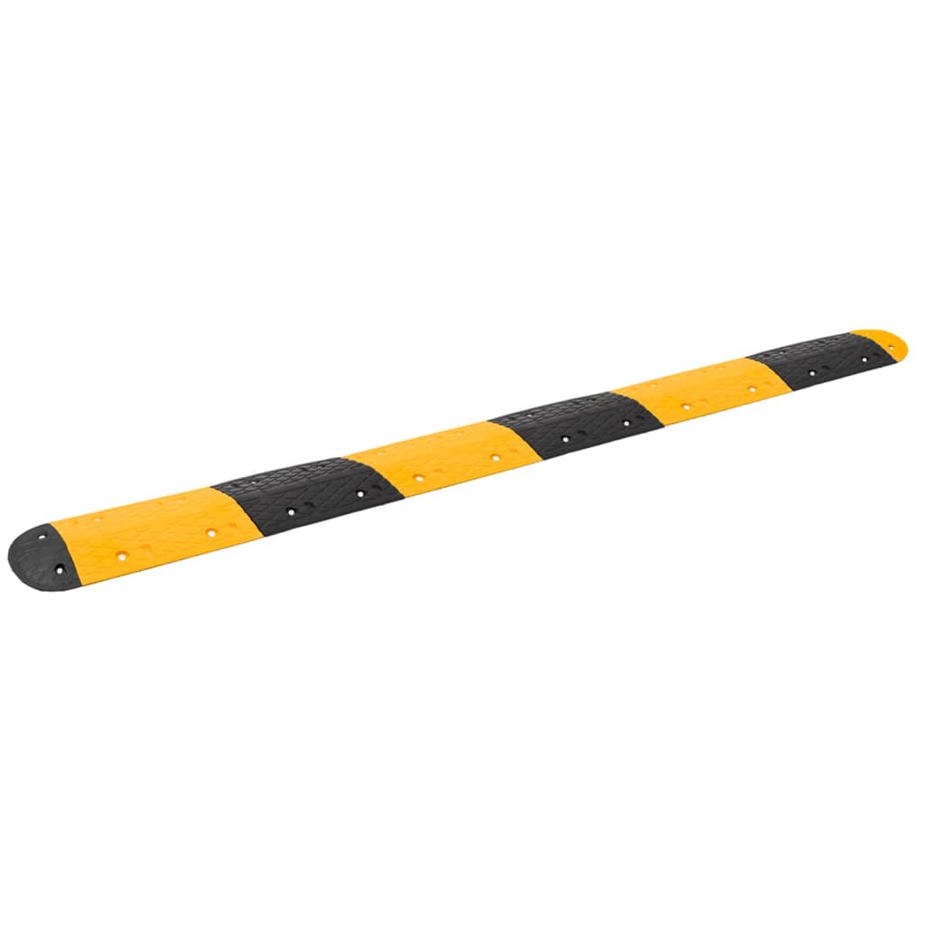 vidaXL Badén de Velocidad Resalto de Caucho Amarillo y Negro Dimensiones 129 x 32.5 x 4 cm,  226 x 32.5 x 4 cm,  323 x 32.5 x 4 cm y mas