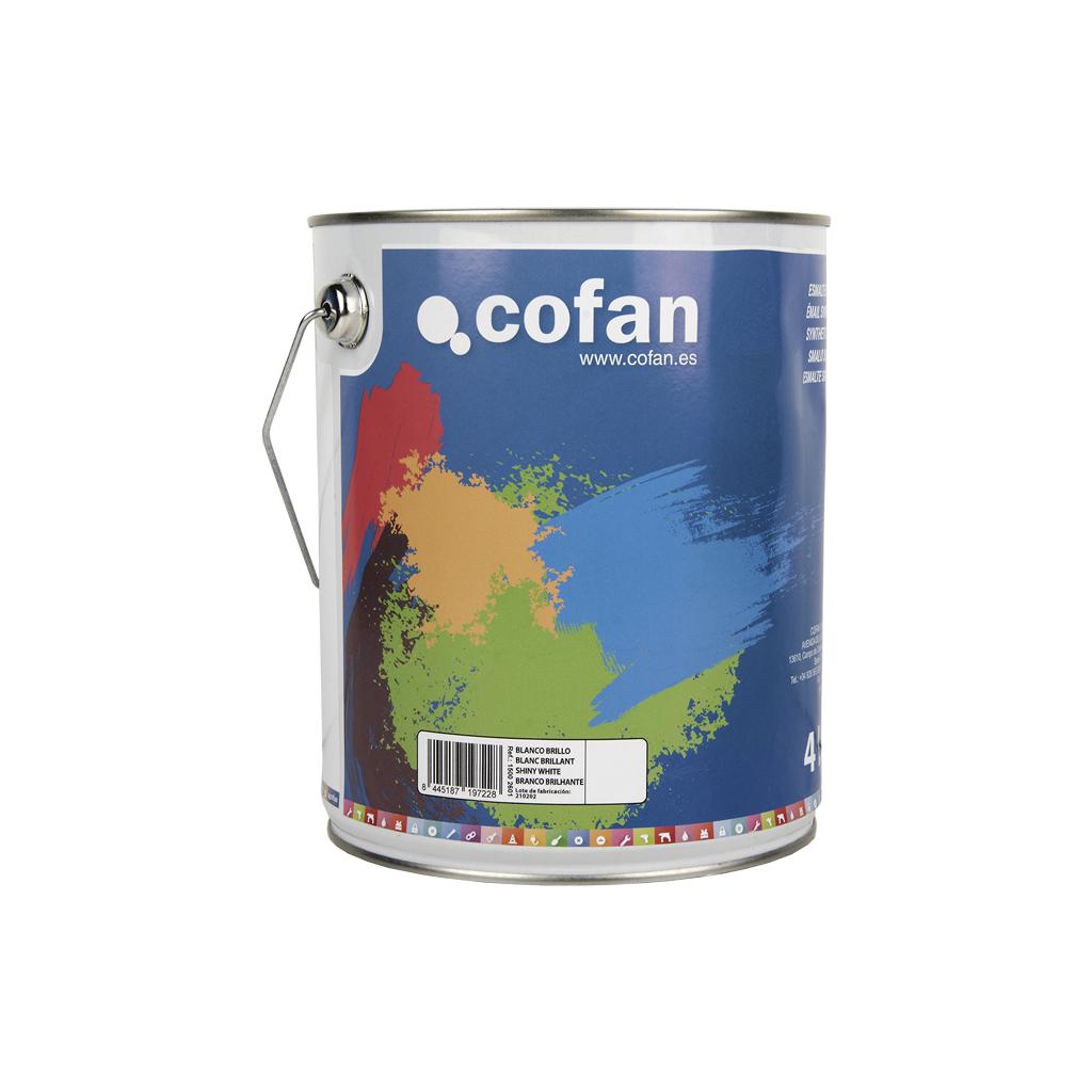 Cofan Esmalte Sintético | Color Blanco Brillo | Envase de 4 L