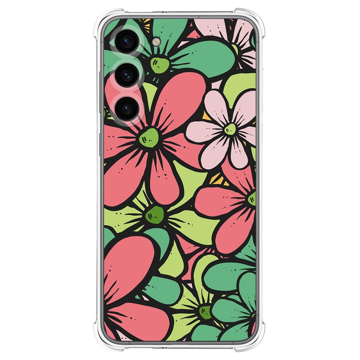 Funda Silicona Antigolpes para Samsung Galaxy S23+ Plus 5G diseño Flores 02 Dibujos