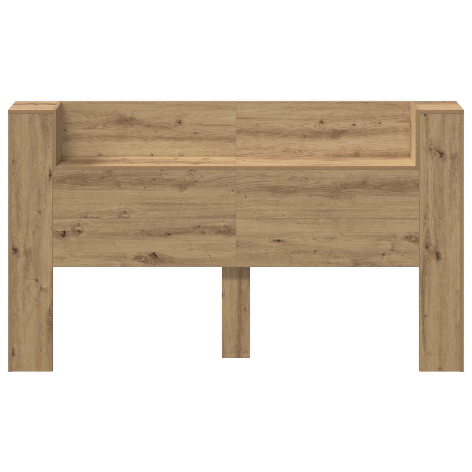 vidaXL Cabecera con tira de luces LED Madera de ingeniería Multicolor