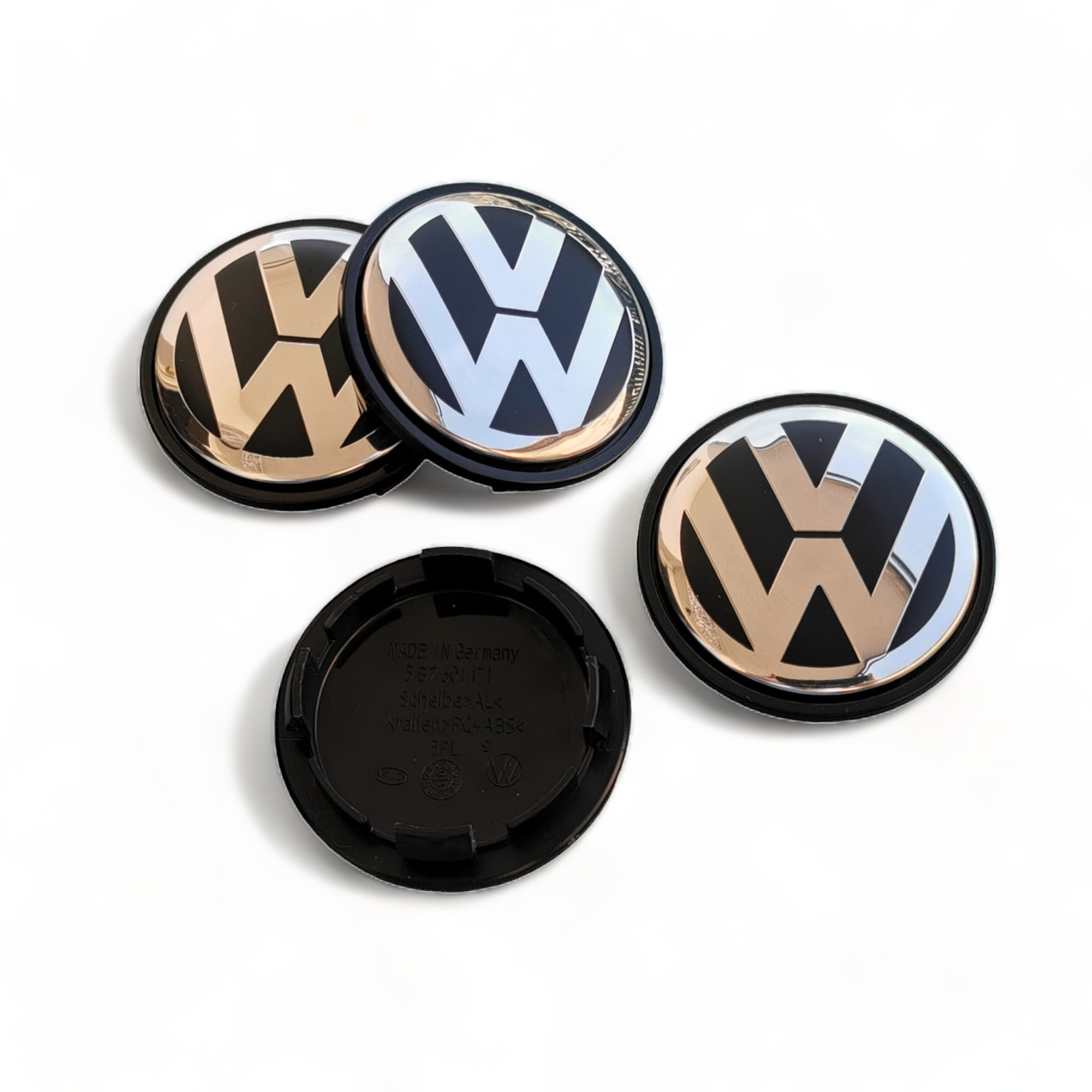 Tapabujes Volkswagen 65 mm Tapas LLantas para Centros de VW Ruedas  Tapacubos 