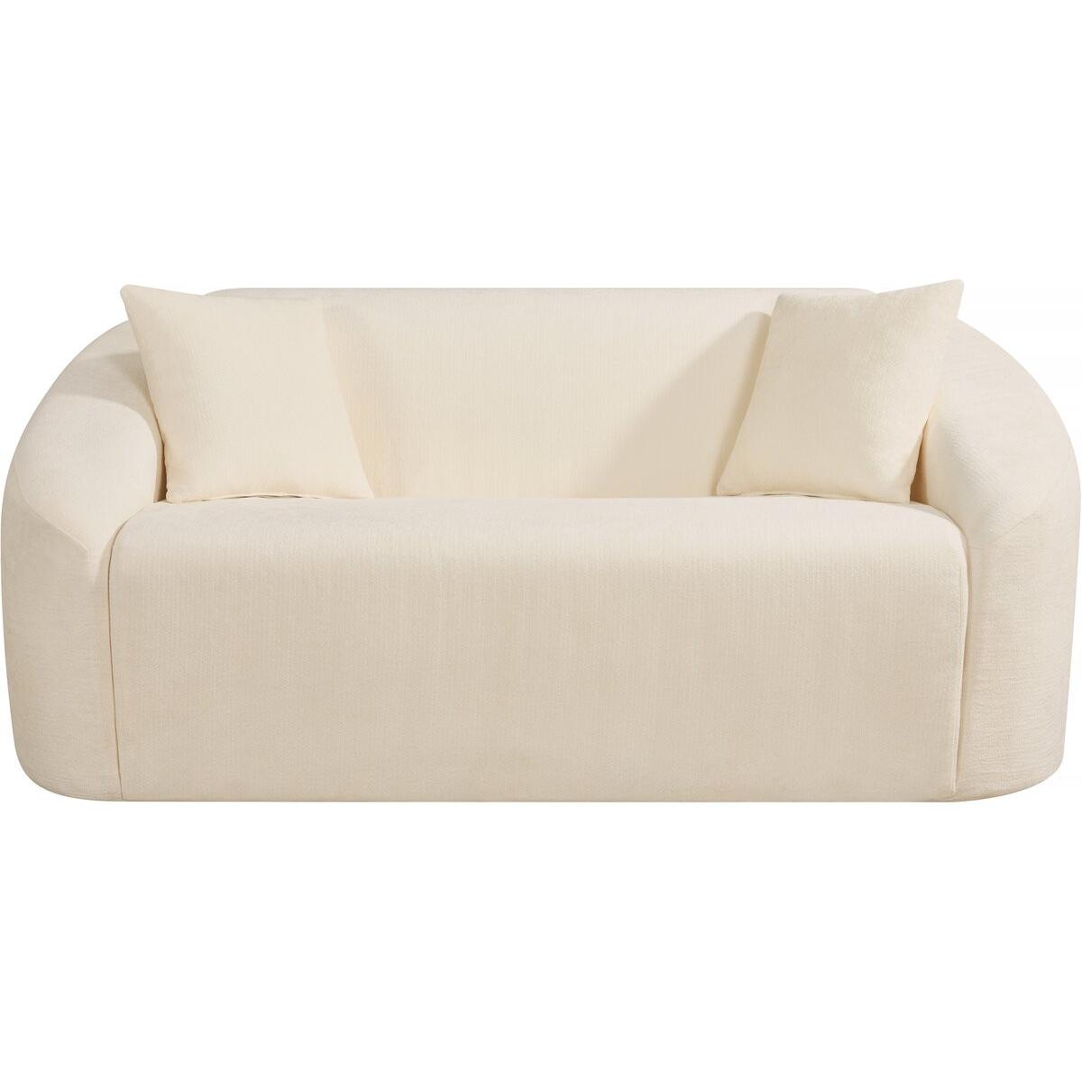 Habitat y Jardin - Sofá fijo recto de tela "Ondine" - 2 plazas - Beige