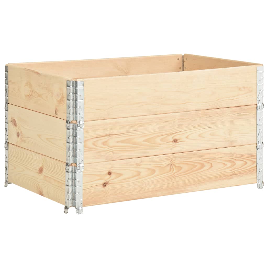 vidaXL Caja de Palés Jardinera Almacenar (3 unidades) Madera Maciza de Pino Dimensiones 50 x 100 cm,  60 x 80 cm,  100 x 100 cm y mas
