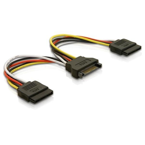 Goobay Cable de Alimentación SATA para 2 Discos Duros con Conector 15pin