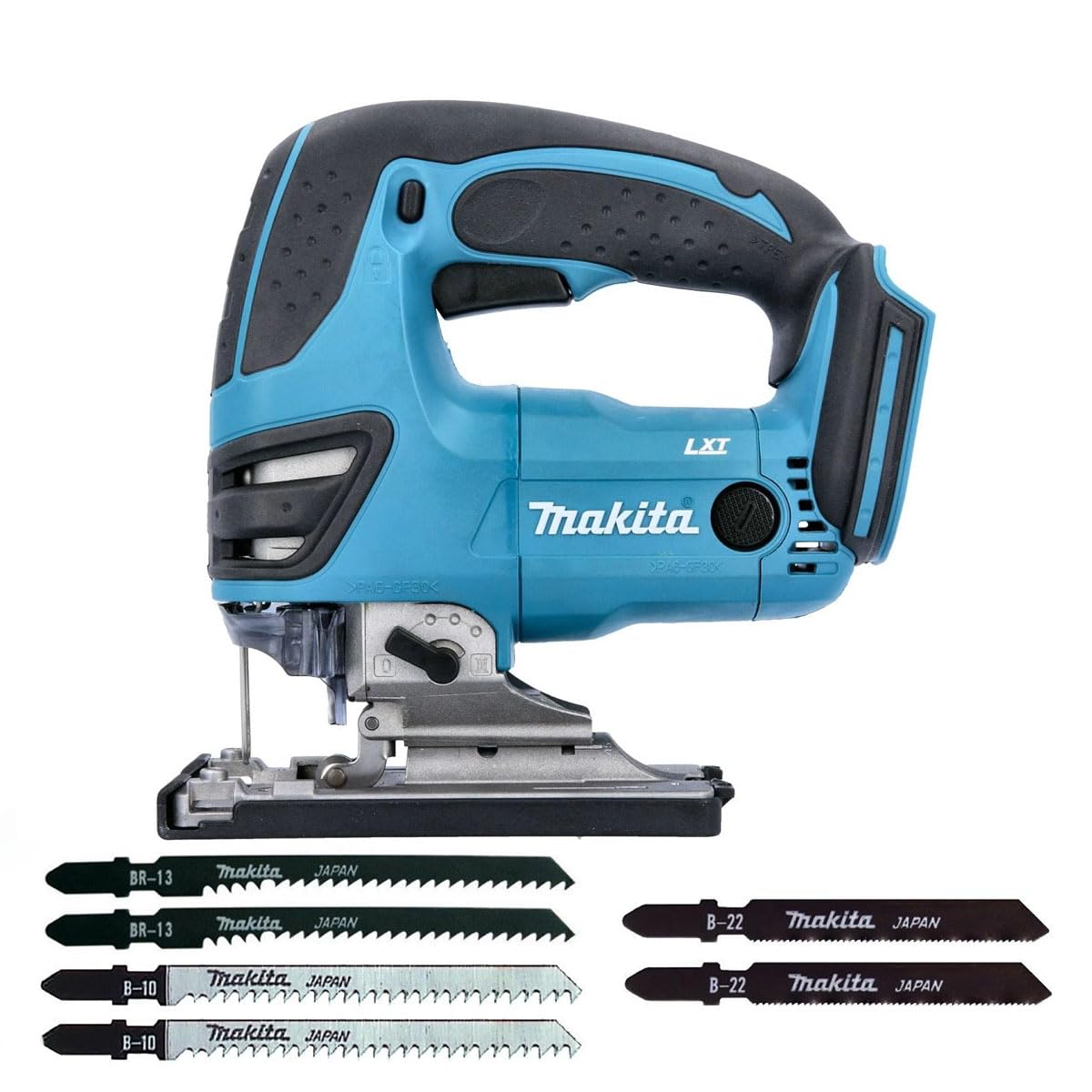 Makita DJV180ZX 18V LXT, Sierra de calar inalámbrica de 6 cuchillas con mango superior
