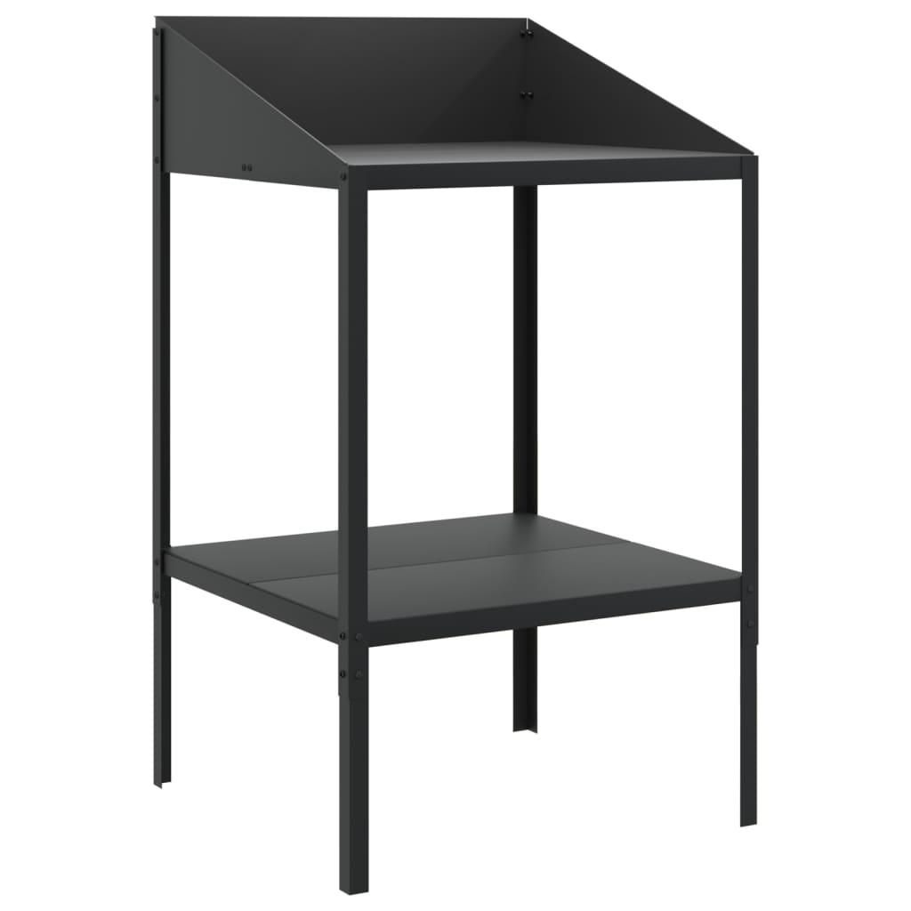 vidaXL Soporte de Plantas Estantes Estanterías Acero Galvanizado Antracita Dimensiones 56.5 x 54.5 x 100 cm, 75.5 x 54.5 x 100 cm, 100 x 54.5 x 100 cm