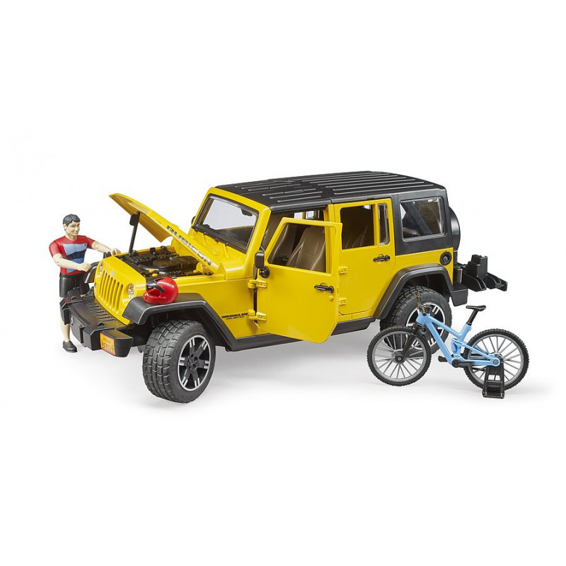 Bruder Jeep Wrangler Rubicon Unlimited Bicicleta de Montaña Deportivo y Resistente - Capacidad para Cuatro Figuras