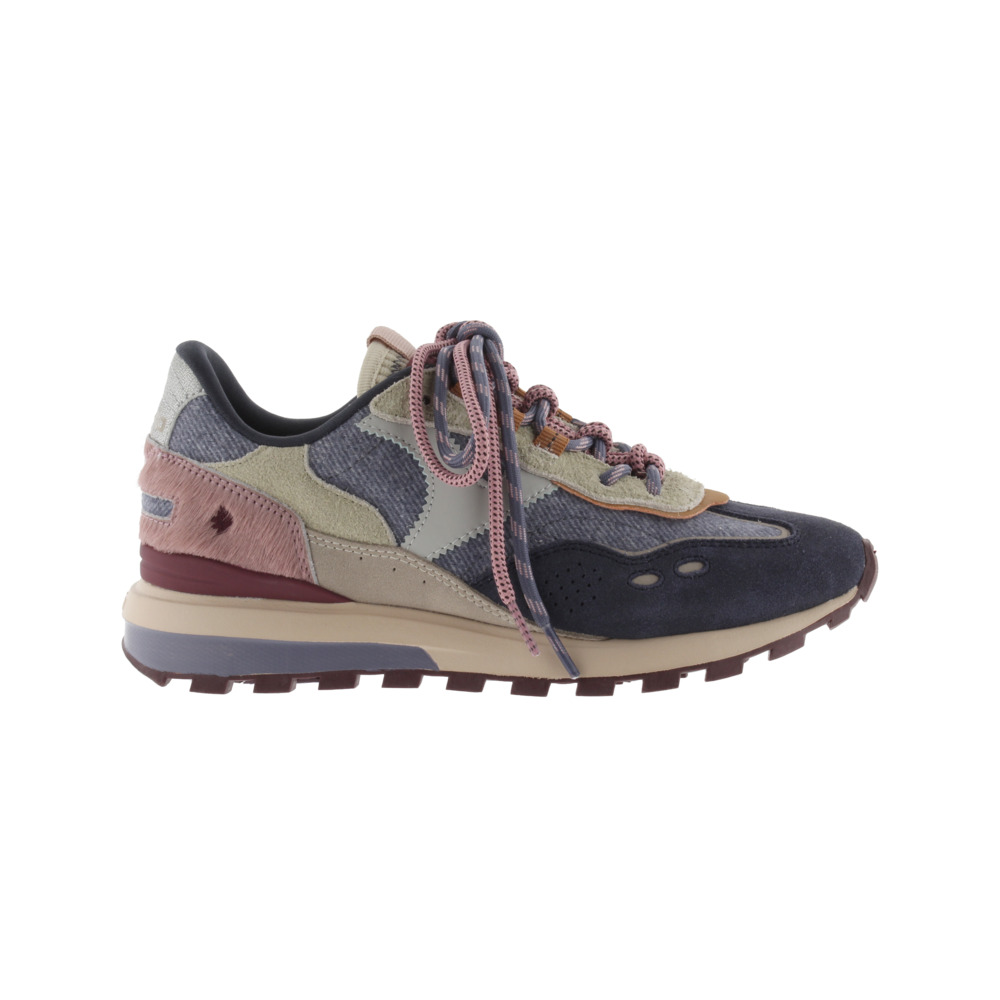 Victoria Luna Zapatillas con piezas de serraje y suela dentada 1156117
