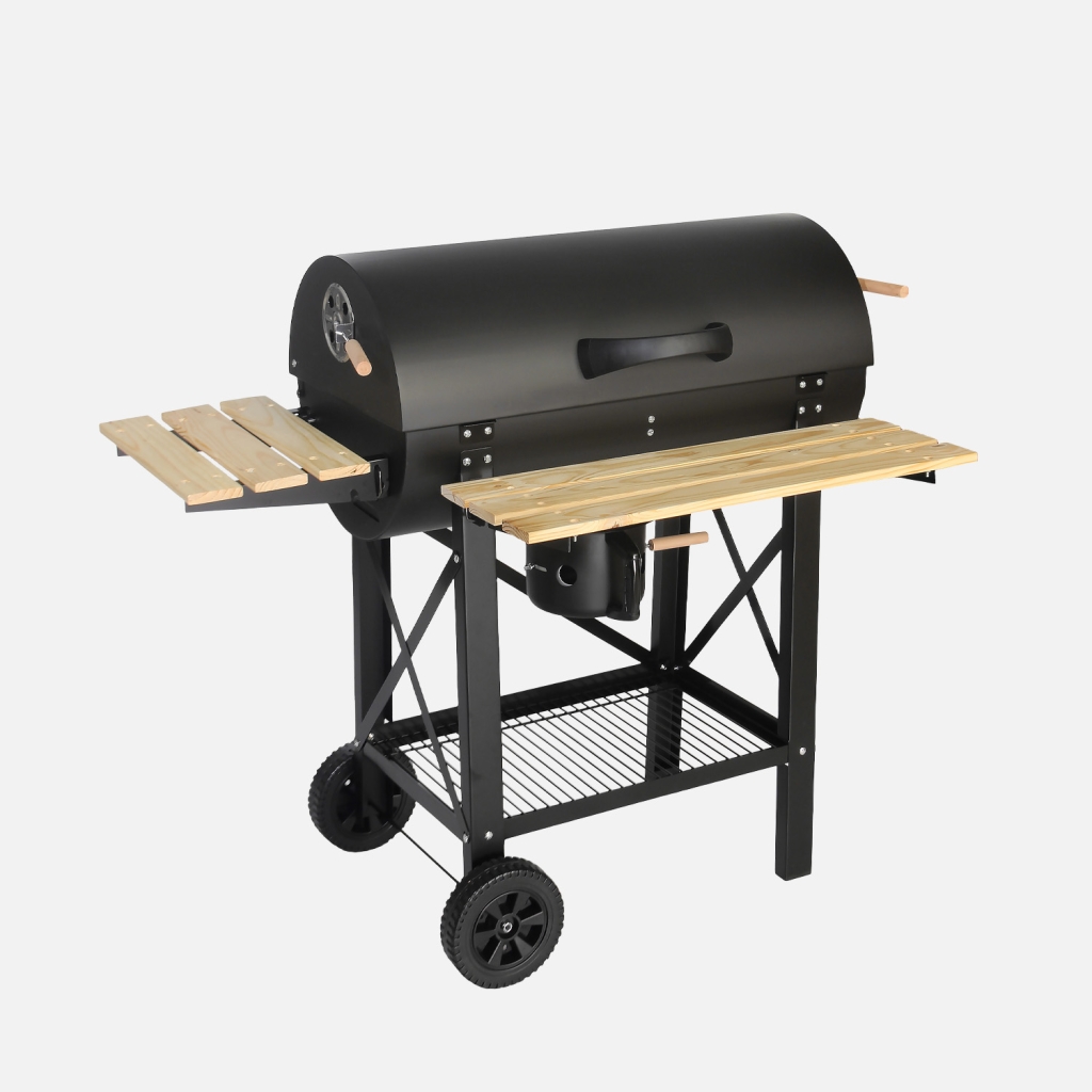 sweeek - Barbacoa de carbón, Serge, Color Negro, tamaño 115x75x122 cm