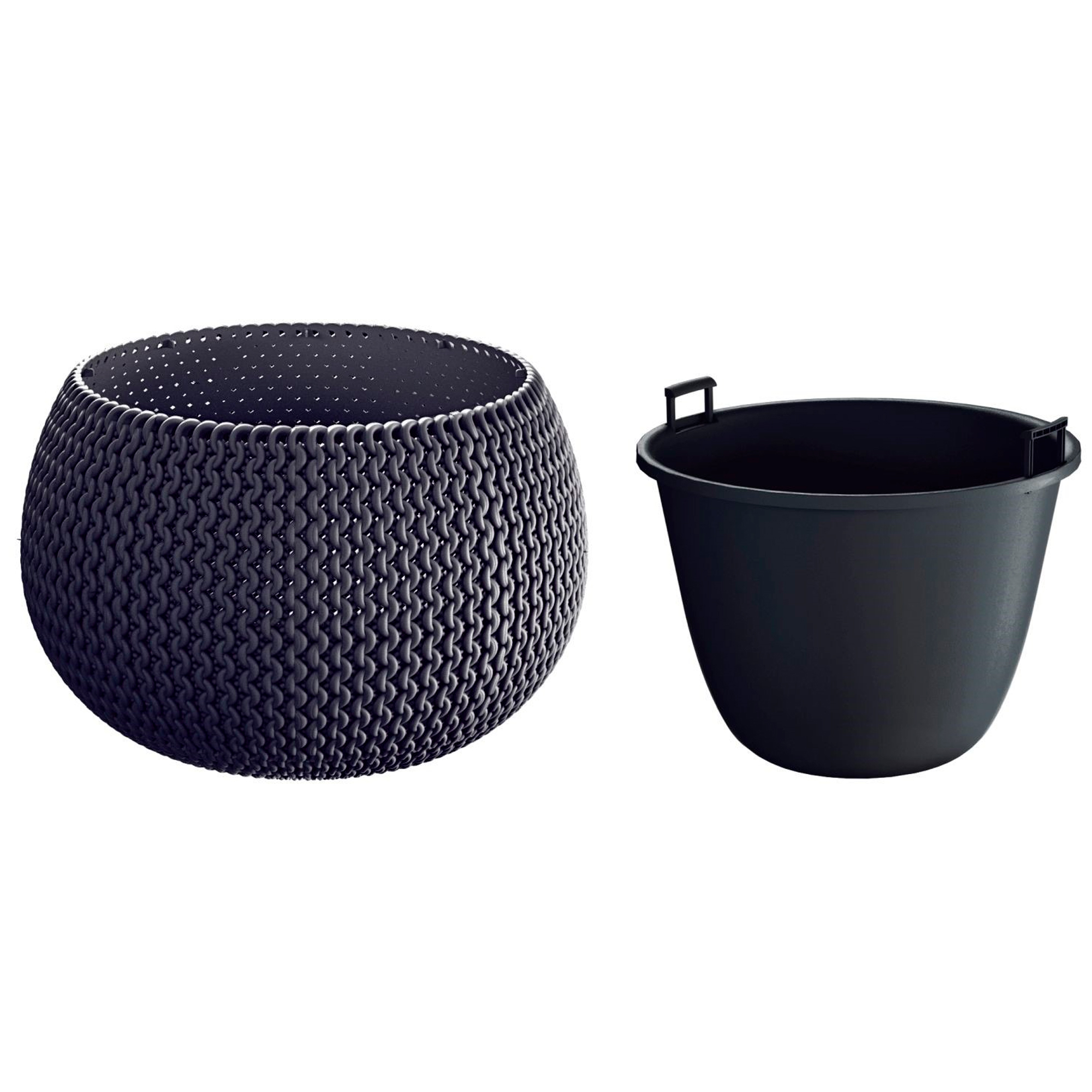 Maceta Redonda Prosperplast Splofy Bowl con Depósito en Color Melocotón 23.9x16.1cm