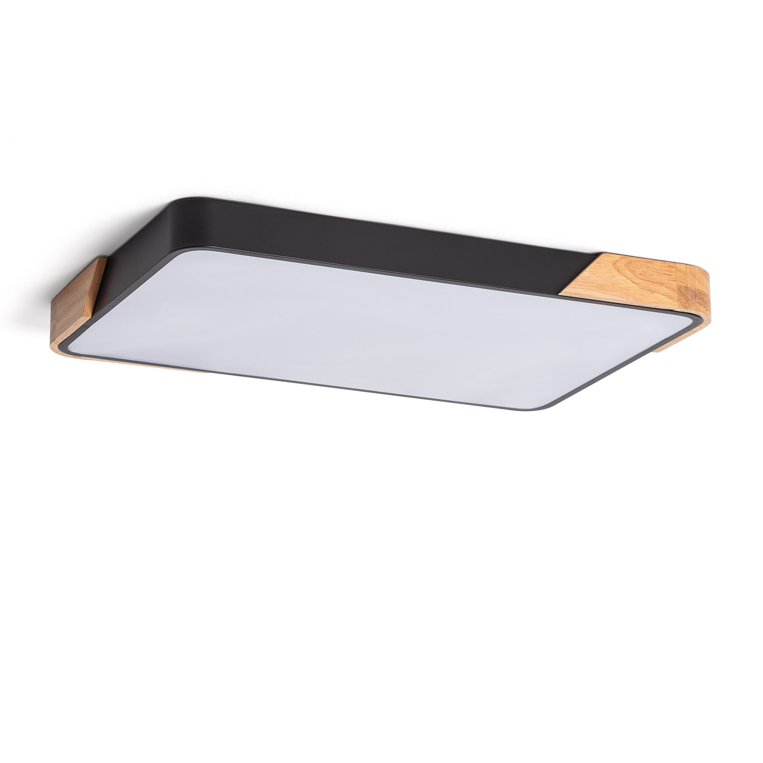 Plafón LED 30W Rectangular Madera y Metal 625x425 mm CCT Seleccionable Semi-Dari- Regulable: No-220-240V AC
