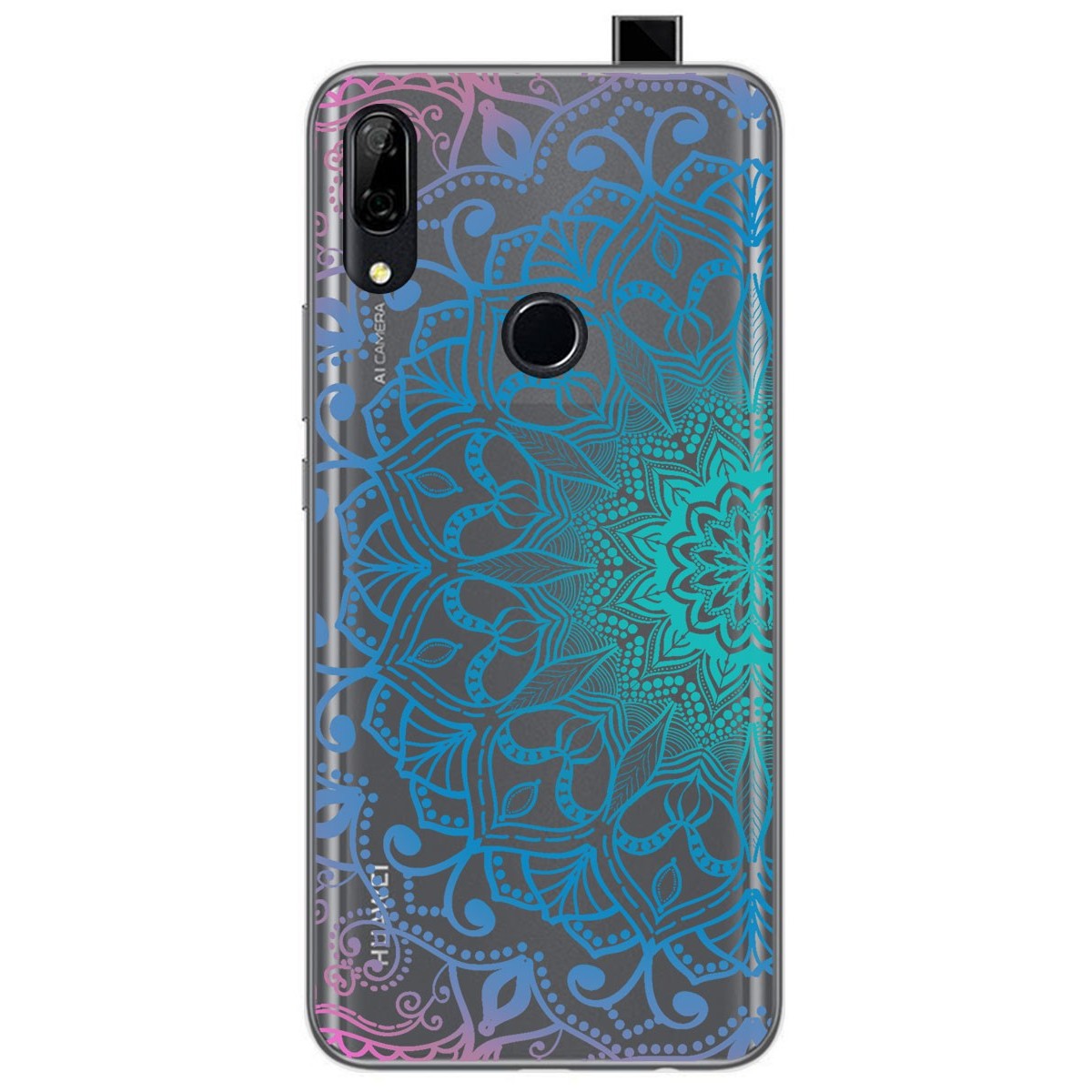 Tumundosmartphone Funda Gel Transparente para Huawei P Smart Z diseño Mandala Dibujos